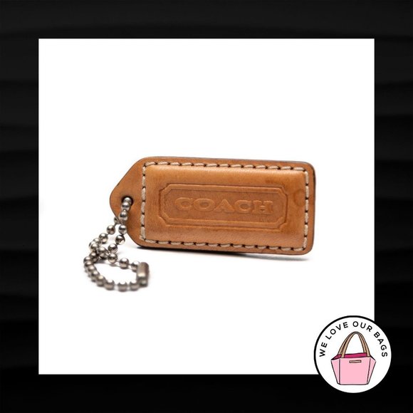 Coach Accessories - 2" Medium COACH BROWN LEATHER KEY FOB BAG CHARM